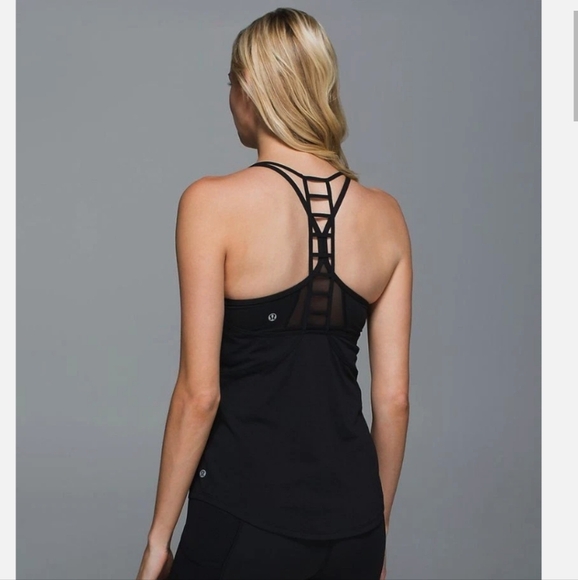 Lululemon Breezy Singlet Floral/Black Tank Top - Picture 2 of 6